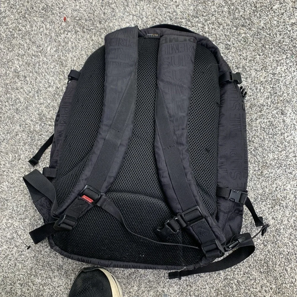 Supreme Backpack SS19 Triple Black AUTHENTIC Great Condition Large